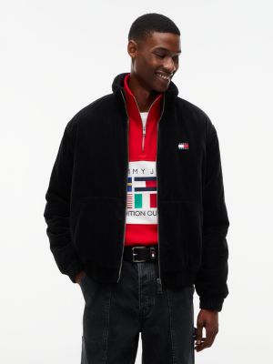 Tommy Jeans Corduroy Zip Jacket, Black