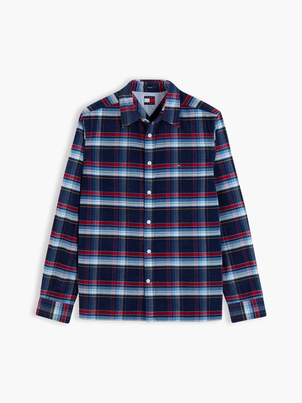 Tommy Jeans Check Corduroy Shirt — Blue Check