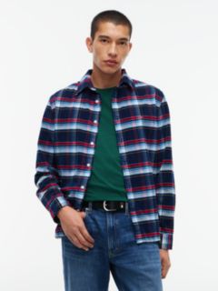 Tommy Jeans Check Corduroy Shirt — Blue Check 1