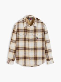 Tommy Jeans Check Overshirt — Sandy Beige 6