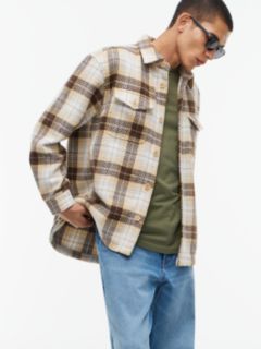 Tommy Jeans Check Overshirt — Sandy Beige 4