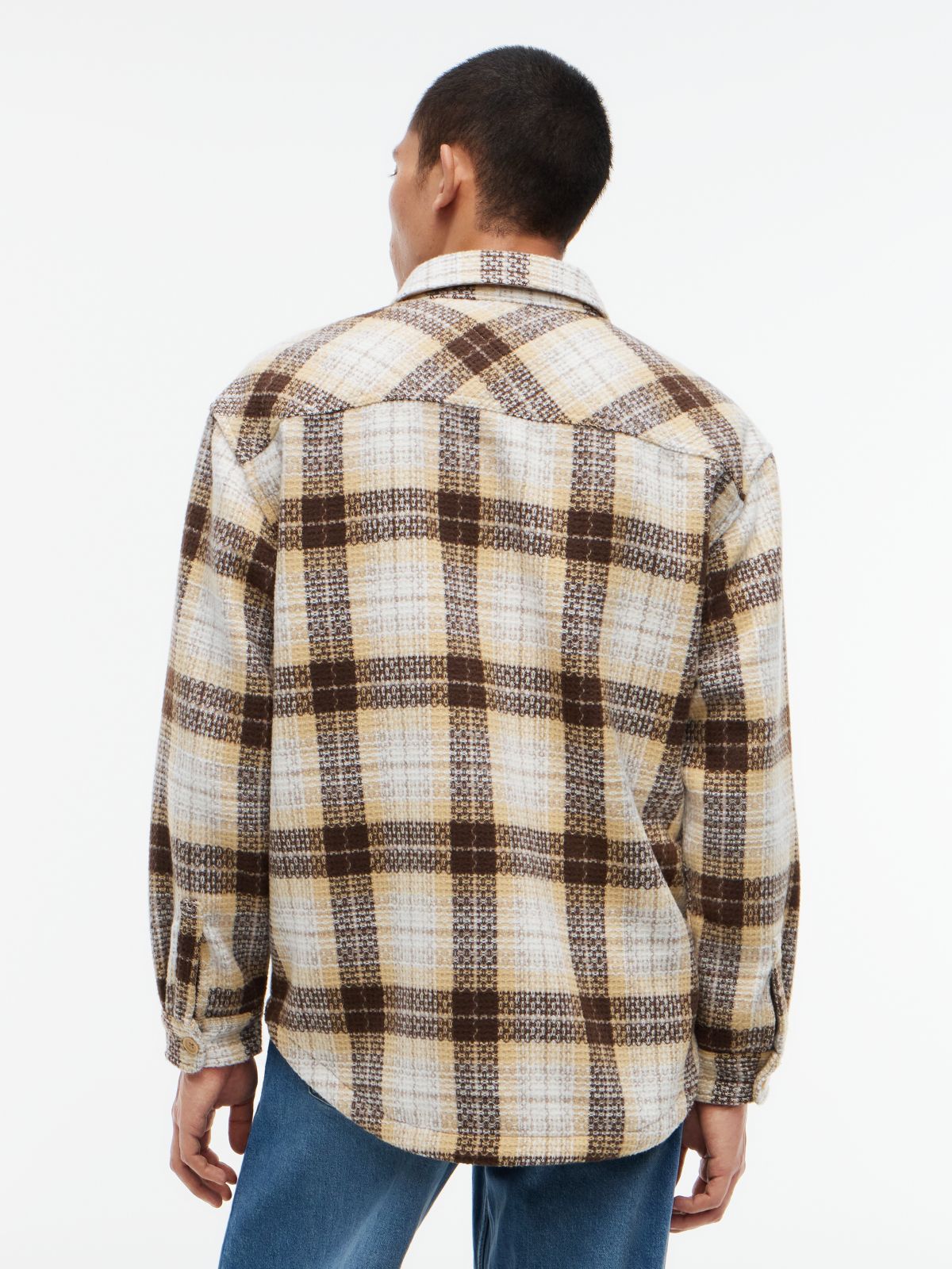 Tommy Jeans Check Overshirt — Sandy Beige