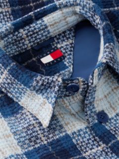 Tommy Jeans Check Overshirt — Navy 5