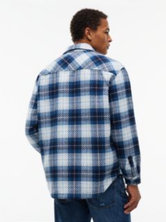 Tommy Jeans Check Overshirt — Navy 4
