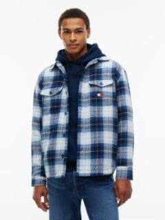 Tommy Jeans Check Overshirt — Navy 1