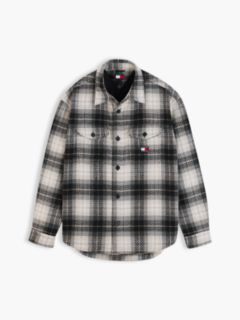 Tommy Jeans Check Overshirt — Black Check 5