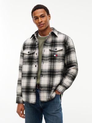 Tommy Jeans Check Overshirt, Black Check