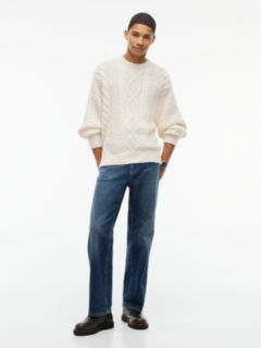 Tommy Jeans Cable Knit Wool Sweater — Cream 2