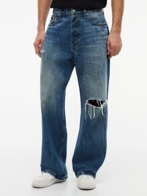Tommy Jeans Distressed Baggy Jean, Denim Dark
