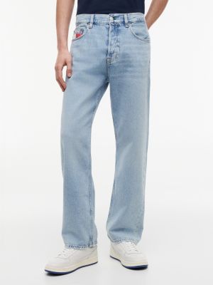 Tommy Jeans Flag Pocket Loose Fit Jean, Light Wash Denim
