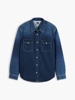 Tommy Jeans Denim Western Shirt — Denim Dark 5