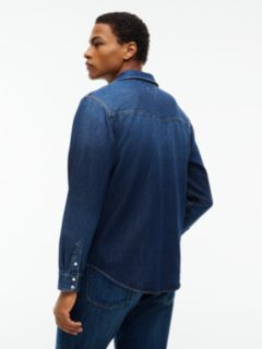 Tommy Jeans Denim Western Shirt — Denim Dark 4