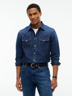 Tommy Jeans Denim Western Shirt — Denim Dark 1
