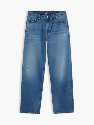 Мужские джинсы Tommy Jeans Distressed Loose Straight Jean, цвет: Средняя варка — фото 7