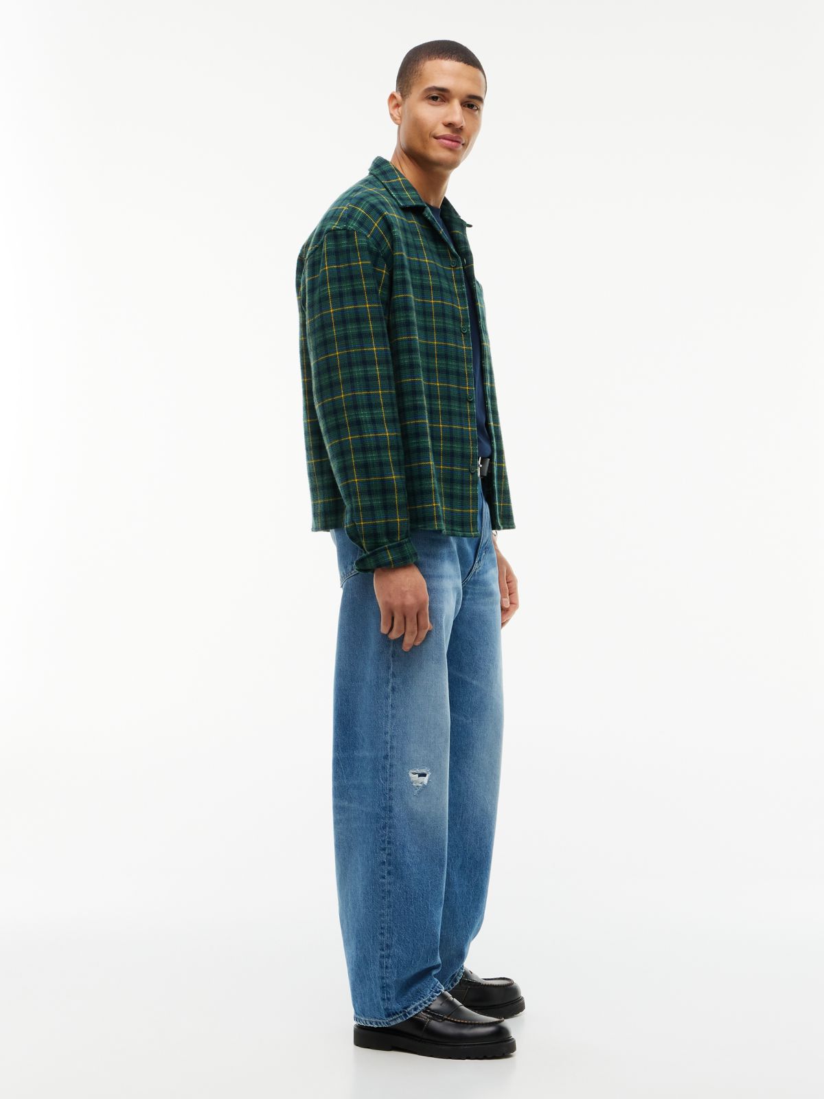 Tommy Jeans Distressed Loose Straight Jean — Medium Wash