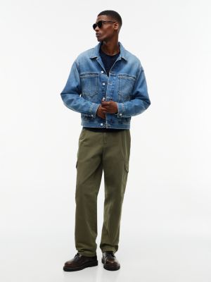 Мужская куртка Tommy Jeans Archive Flag Denim Jacket, цвет: Средняя варка — фото 2