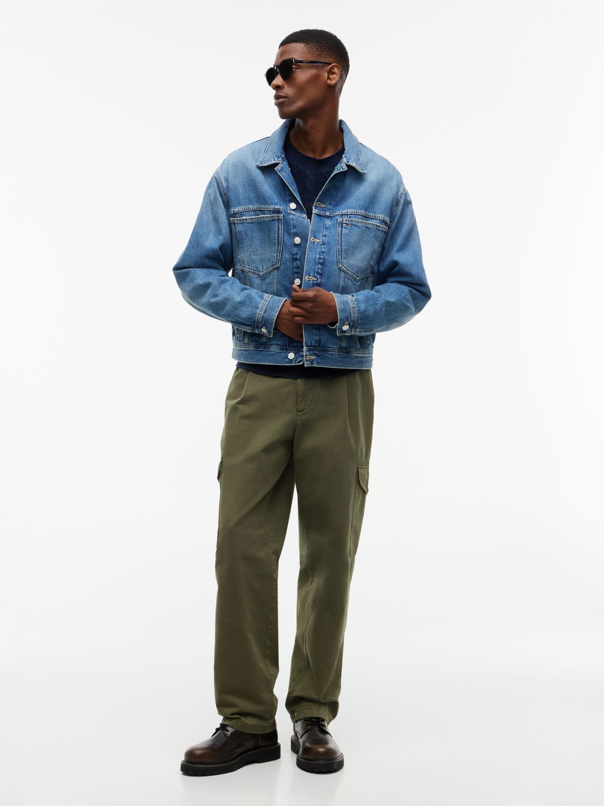 Tommy Jeans Archive Flag Denim Jacket — Medium Wash