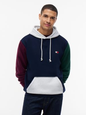 Tommy Jeans Bold Colorblock Hoodie, Blue Colorblock