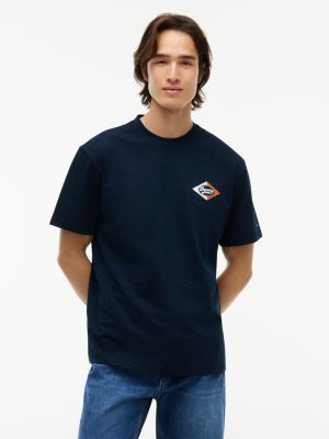 Мужская футболка Tommy Jeans Relaxed Back Logo, цвет: Тёмный синий — фото 1