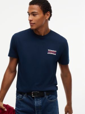 Мужская футболка Tommy Jeans Back Logo, цвет: Тёмный синий — фото 3