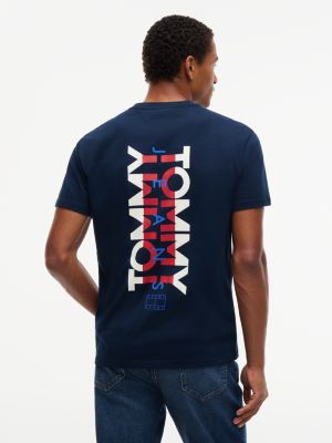 Мужская футболка Tommy Jeans Back Logo, цвет: Тёмный синий — фото 4