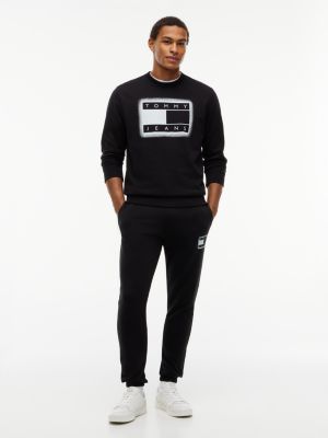 Мужская толстовка Tommy Jeans Spray Paint Flag, цвет: Чёрный — фото 2