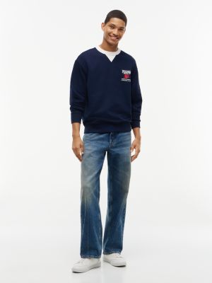 Мужская толстовка Tommy Jeans Pegasus Logo, цвет: Тёмный синий — фото 2