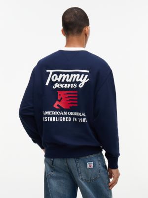 Мужская толстовка Tommy Jeans Pegasus Logo, цвет: Тёмный синий — фото 4