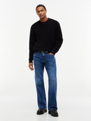Мужской свитер Tommy Jeans Waffled Crewneck, цвет: Чёрный — фото 2
