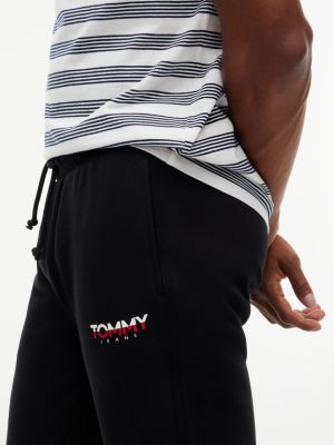 Мужские брюки Tommy Jeans Slim Fit Jogger Sweatpant, цвет: Чёрный — фото 3