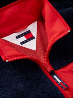 Tommy Jeans Flag Teddy Fleece Jacket — Dark Blue 6