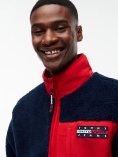 Tommy Jeans Flag Teddy Fleece Jacket — Dark Blue 3