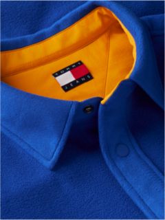 Tommy Jeans Logo Fleece Overshirt — Deep Marine 6