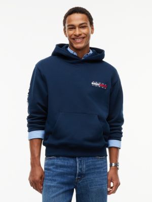 Tommy Jeans Multiflag Outdoor Logo Hoodie, Dark Blue