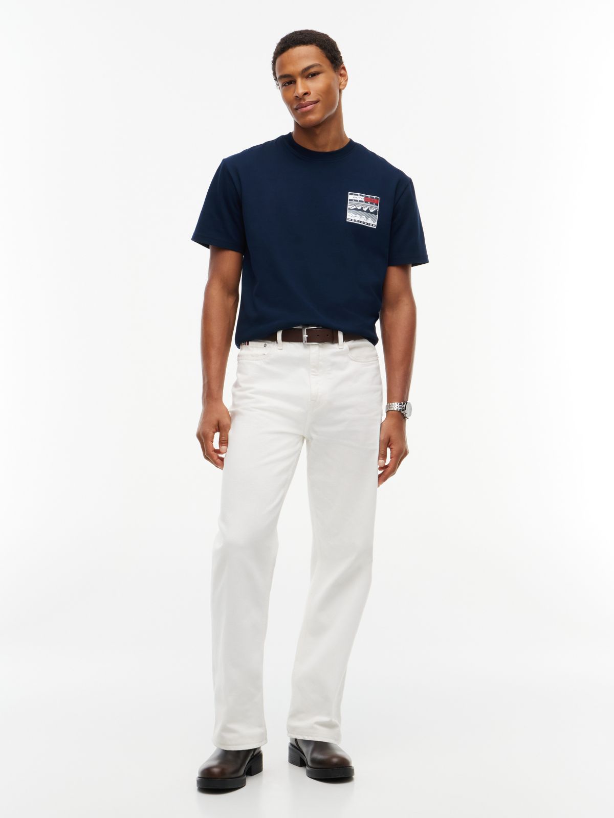 Tommy Jeans Relaxed Outdoor Logo T-Shirt — Dark Blue