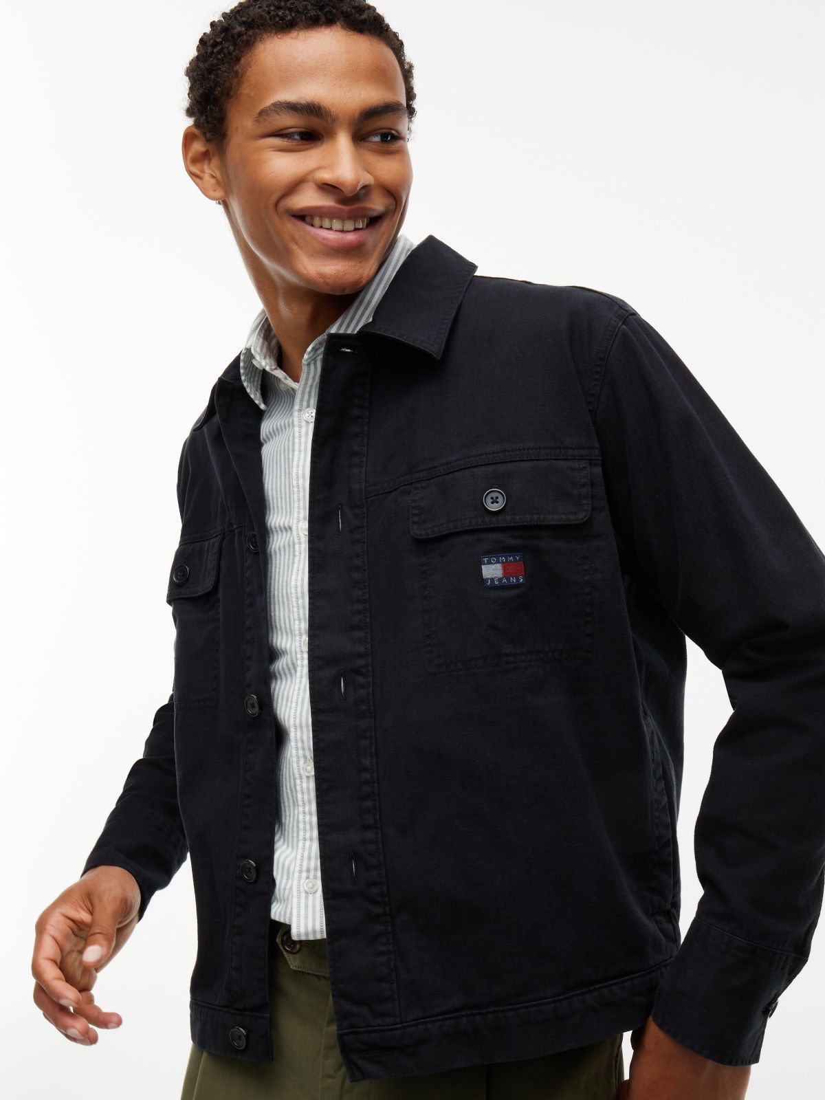 Tommy Jeans Utility Overshirt — Black