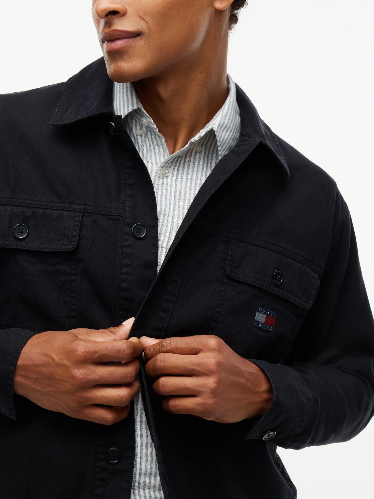 Tommy Jeans Utility Overshirt — Black