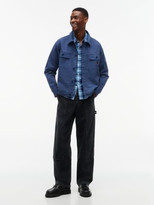 Мужская рубашка Tommy Jeans Utility Overshirt, цвет: Тёмно-синий — фото 2