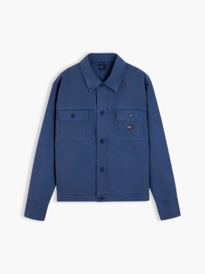 Мужская рубашка Tommy Jeans Utility Overshirt, цвет: Тёмно-синий — фото 5