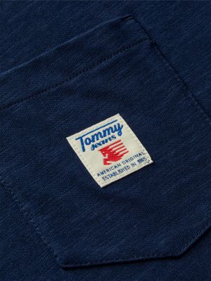 Мужская футболка Tommy Jeans Pegasus Logo Pocket, цвет: Тёмный синий — фото 5