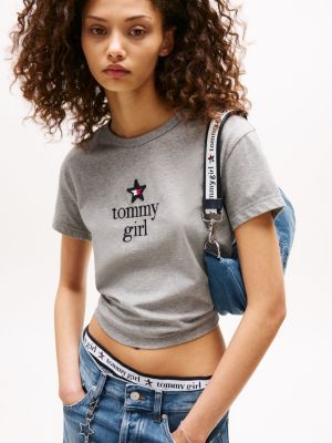 トップス theredthread S damage tops half logo Crop Cap Sleeve Graphic Tee | Ardene