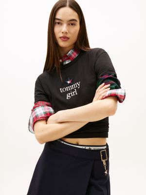 Tommy Girl Star Logo T-Shirt, Black