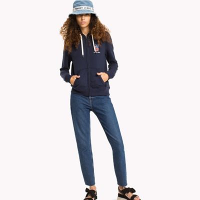 tommy hilfiger zip hoodie women's