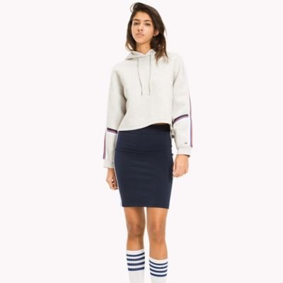 tommy hilfiger tape sweatshirt white