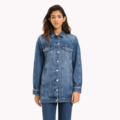 tommy hilfiger oversized denim jacket womens