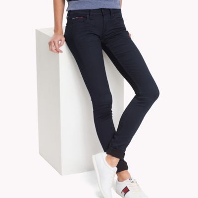 women's skinny fit low rise jeans