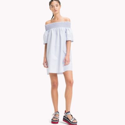 tommy hilfiger off the shoulder dress