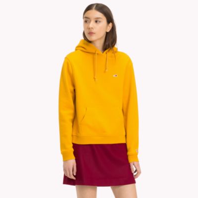 tommy hilfiger yellow hoodie women's