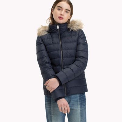 tommy hilfiger essential hooded down coat