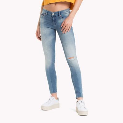 skinny fit cropped jeans